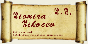 Miomira Nikočev vizit kartica